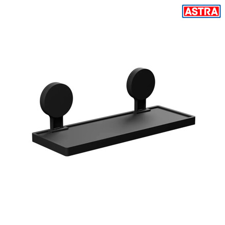 Imagen de REPISA Negra con Ventosa Adhesiva Astra 32x11.5x11.5cm H