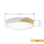Imagen de PANEL LED 24W Calido Blanco-Madera Ø30cm