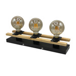 Imagen de Aplique 3 Luces E27 Drakar Madera 46x10x7cm H