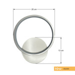 Imagen de APLIQUE LED Serena O 10W Calido Nickel Ø20cm 24cm h
