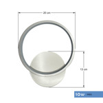 Imagen de APLIQUE LED Serena O 10W Frio Nickel Ø20cm 24cm h