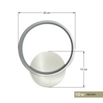 Imagen de APLIQUE LED Serena O 10W Neutro Nickel Ø20cm 24cm h