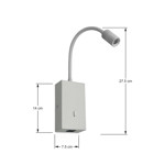 Imagen de APLIQUE Velador LED Blanco 3 Watts c/USB 7.5x14x27.5cm h