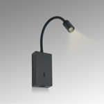 Imagen de APLIQUE Velador LED Negro 3 Watts c/USB 7.5x14x27.5cm h