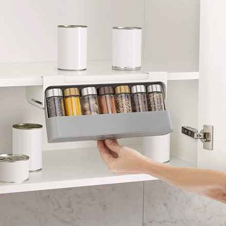 Imagen de SET 6 Especieros Colgantes Bco/Gris 32x6.5x13.5cm h