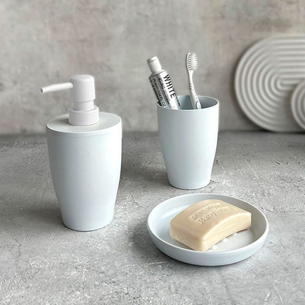 Imagen de Set de Baño 3 Piezas Plastico Blanco
