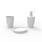 Imagen de Set de Baño 3 Piezas Plastico Blanco