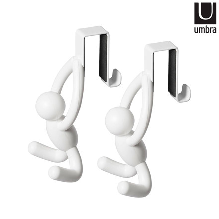 Imagen de SET x2 Ganchos p/puerta Buddy Blanco 8x4.5x13cm H