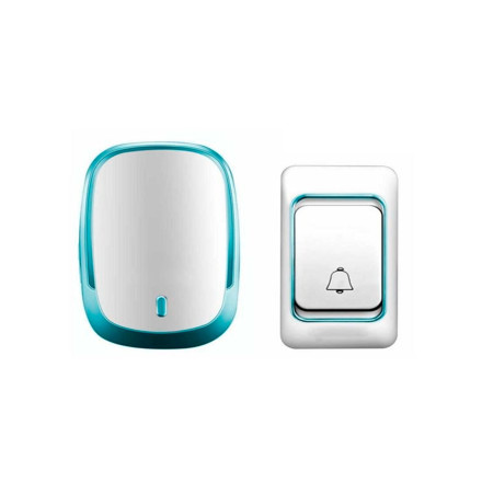 Imagen de TIMBRE Inalambrico Blanco Boton: 4.5x2x8cm H / Timbre: 6x2x9cm H