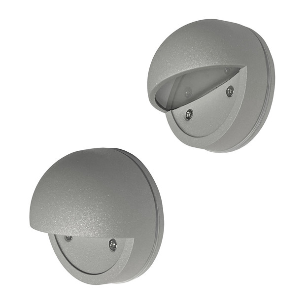 Imagen de TORTUGA LED 8W Medio Párpado Gris