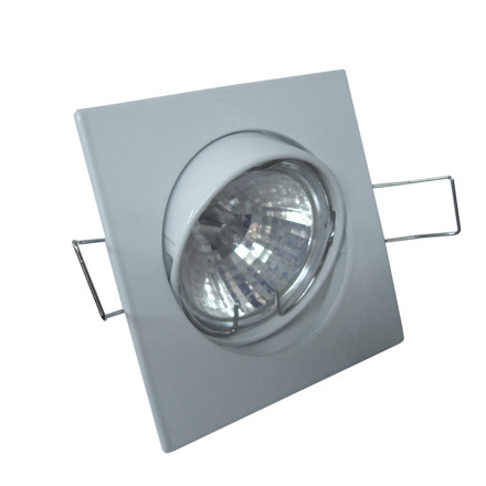 Imagen de SPOT Embutir p/Dicroica Cuadrado Movil Blanco 8.5x8.5cm
