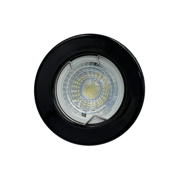Imagen de Spot Embutir p/Dicroica Redondo Fijo Negro Ø8cm