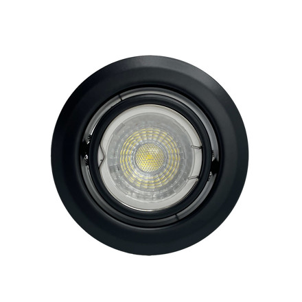 Imagen de SPOT Embutir p/Dicroica Redondo Movil Negro Ø9.5cm