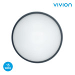Imagen de TORTUGA Led Redonda 15w Negro Fria Ø26cm