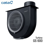 Imagen de TURBINA Cata Metal Cocina Negra CATA GS 600 - Ø110mm - 311.7m³/H - 37.5x31x12.5cm Prof