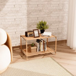 Imagen de ESTANTERIA x 2 Estantes Madera/Plastico 66x33x45cm H