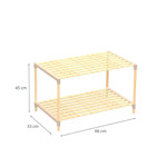 Imagen de ESTANTERIA x 2 Estantes Madera/Plastico 66x33x45cm H