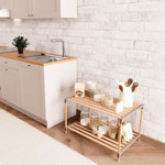 Imagen de ESTANTERIA x 2 Estantes Madera/Plastico 66x33x45cm H