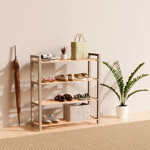Imagen de ESTANTERIA Zapatera x 4 Estantes Madera/Plastico 66x20x69cm H