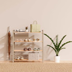 Imagen de ESTANTERIA Zapatera x 4 Estantes Madera/Plastico 66x20x69cm H