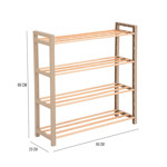 Imagen de ESTANTERIA Zapatera x 4 Estantes Madera/Plastico 66x20x69cm H