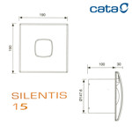 Imagen de EXTRACTOR CATA Blanco Silentis 15 - Ø150mm - 320m³/H - 19x19cm