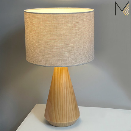 Imagen de LAMPARA de Mesa Conico E27 Madelustre Ø30x50cm H
