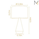Imagen de LAMPARA de Mesa Conico E27 Madelustre Ø30x50cm H