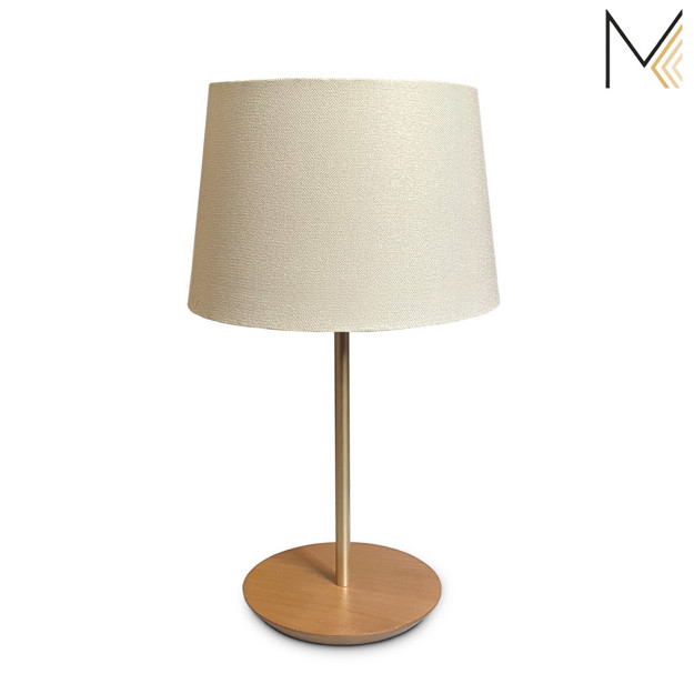 Imagen de LAMPARA de Mesa MADELUSTRE E27 Slim Castaño Grande 53cmH Ø30cm