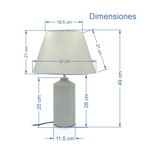 Imagen de LAMPARA Ceramica c/Pantalla Delfos 49cm h