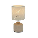 Imagen de LAMPARA Ceramica Con Pantalla Alpes Beige Ø13/26cm H