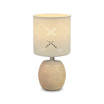 Imagen de LAMPARA Ceramica Con Pantalla Alpes Beige Ø13/26cm H