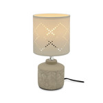 Imagen de LAMPARA Ceramica Con Pantalla Alpes Beige Ø13/26cm H