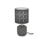 Imagen de LAMPARA Ceramica Con Pantalla Petra Gris / H: 26 cm / Ø 13cm Pantalla