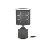 Imagen de LAMPARA Ceramica Con Pantalla Petra Gris / H: 26 cm / Ø 13cm Pantalla
