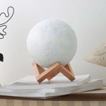 Imagen de LAMPARA Luna con Base Ø13cm