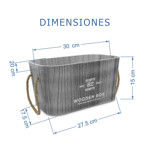 Imagen de Caja Organizadora Grande Gris Deco 30x20x15cm