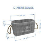 Imagen de Caja Organizadora Mediana Gris Deco 26x16x14.5cm
