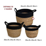 Imagen de CESTO Mix Negro Grande Ø35cm /Ø30cm /h 30cm