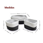 Imagen de SET X3 Cestos Artesanales 34x21x h12cm + 2(14x18x h12)