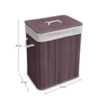 Imagen de Cesto de Ropa Bambú RECTANGULAR CHICO 37x27x49cm H
