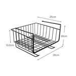 Imagen de CESTA Colgante p/estante Negro 30x25x19cm