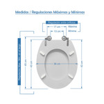 Imagen de TAPA W.C. Blanca Oval Herr. Acero