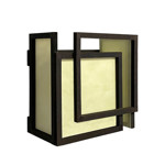 Imagen de APLIQUE 1 Luz Doble Cuadrado Mad./Eco 22x11x22cm H