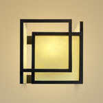 Imagen de APLIQUE 1 Luz Doble Cuadrado Mad./Eco 22x11x22cm H