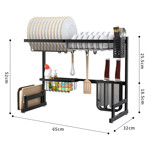 Imagen de ESCURRIDOR Organizador p/Pileta Negro 65x32x52cm H