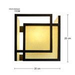 Imagen de APLIQUE 1 Luz Doble Cuadrado Mad./Eco 22x11x22cm H