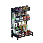Imagen de ESTANTE Organizador Triple p/cocina negro 32x20x60cm H