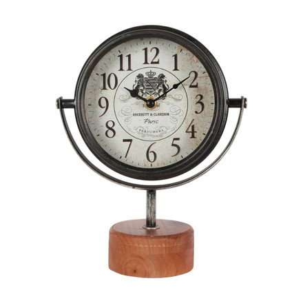 Imagen de RELOJ de Mesa Hierro/Madera  Ø20x24.5cm H