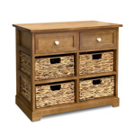 Imagen de MUEBLE 2 caj y 4 cestos Jacinto Madera Miel 67x29x62cm H